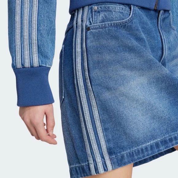 Adidas Adicolor Indigo Denim Mini Skirt - Picture 2 of 5
